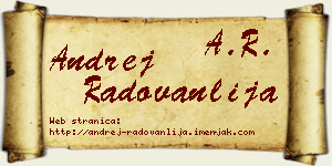Andrej Radovanlija vizit kartica